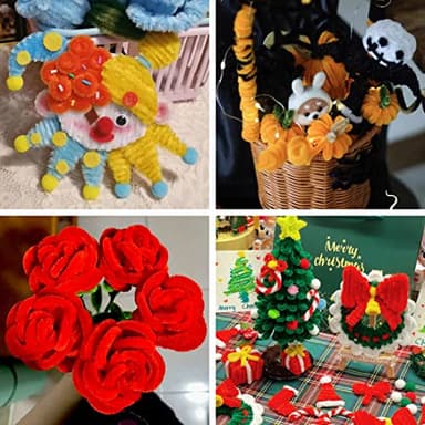 Eppingwin 500pcs Pipe Cleaners, Orange Pipe Cleaners Craft Supplies,Chenille Stems for DIY Arts Crafts Project(Orange) - Image 4