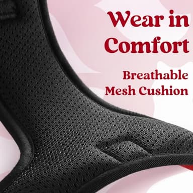 rabbitgoo Dog Harness for Large, No Pull Pet Harness with 3 Buckles, Adjustable Soft Padded Vest with Control Handle, Walking Reflective Pet Vest for Large Dogs, Red, L - Image 7