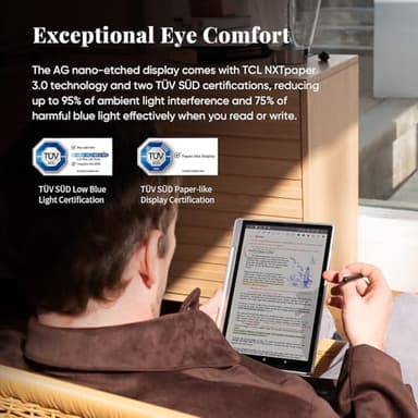 XPPen 3 in 1 Color Digital Notebook 10.95'' Paper Note Taking Tablet with 16384 Pressure Levels Battey-Free X3 Pro Pencil 2 Magnetic Folio 6+128GB Magic Note Pad for Writing/Reading/Meeting/Study - Image 4