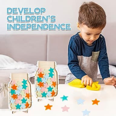 Generic Magnetic Reward Jar, Classroom Reward Jar for Kids, Personalized Stars Reward Jar for Students Kids Behavior, Magnetic Reward Chart for Classroom Board Home, M25-JLG - Image 4