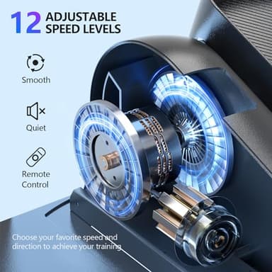 Ellipse Leg Exerciser As Seen On TV, Under Desk Elliptical with 12 Adjustable Speed Quiet & Portable Peddler Exerciser for Seniors with Remote Control Leg Exerciser While Sitting for Seniors - Image 3