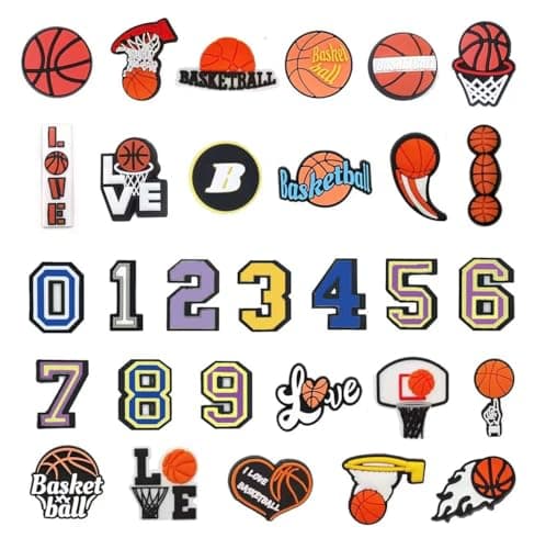 30Pcs Basketball Shoes Charms for Boys, Sports Decoration Charms for Sandals Pins Bracelet Wristband Party Favors Kids Adults Gifts - Image 1