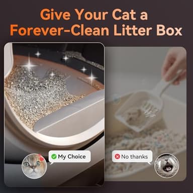 Self Cleaning Litter Box for Multiple Cats, G1 Automatic Cat Litter Box, Self-Cleaning Robot with Smart APP Control and Health Monitoring, Includes 2 Roll Trash Bag and Litter Mat, Grey - Image 7