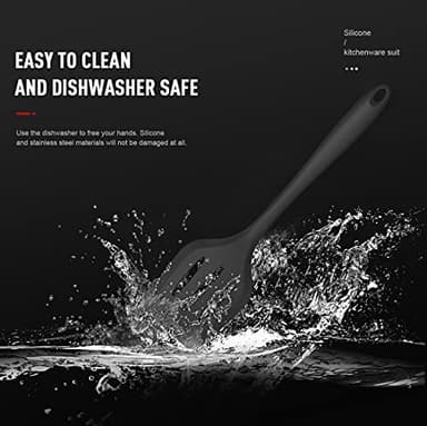 Silicone Cooking Utensils Set - 446°F Heat Resistant Kitchen Utensils,Turner Tongs,Spatula,Spoon,Brush,Whisk,Kitchen Utensil Gadgets Tools Set for Nonstick Cookware,Dishwasher Safe (BPA Free) - Image 3