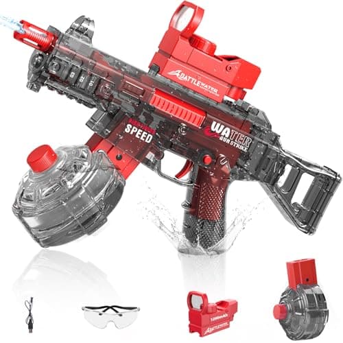 maysida Electric Water Gun Toy for Adults, High Powered Auto Squirt Gun with Super Long Range 32-36 FT, 500CC+ Large-Capacity Water Tank, Summer Outdoor Swimming Pool Water Gun for Adult Boy Girl(Red) - Image 1