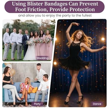 Gel Blister Bandages Hydrocolloid Bandages for Walking, Shopping & Travel - 28ct Blister Cushions for Toe & Heel Protection - Heel Pads Blister Pads for Prevention & Recovery (Variety Pack) - Image 6