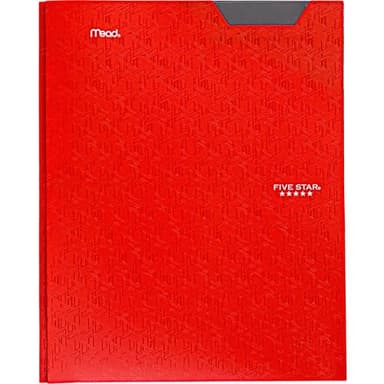 Five Star 2-Pocket Folder, Plastic Folder with Stay-Put Tabs and Prong Fasteners, Holds 8-1/2" x 11" Paper, Fire Red (72109) - Image 9