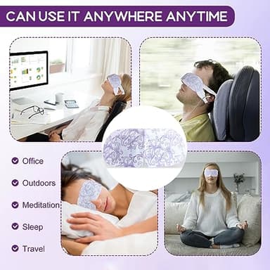 XPCARE 32 Pack Steam Eye Masks for Dry Eyes, SPA Warm Sleep Eye Mask, Disposable Heated Eye Mask for Dark Circles, Puffy Eyes, Relief Stress Eye Fatigue(Lavender) - Image 7