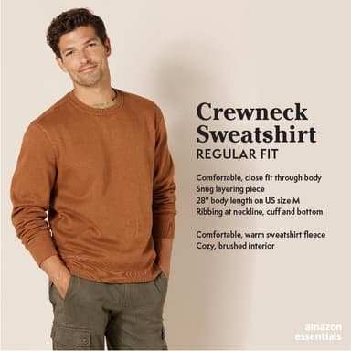 Amazon Essentials mens Fleece Crewneck Sweatshirt (Available in Big & Tall - Image 3