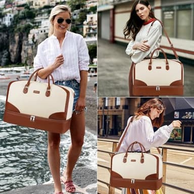 ITIEZY Weekender Overnight Bag for Women - Large Travel Duffel Bag Carry On Tote Bags with Crossbody Bag Toiletry Bag - Image 2