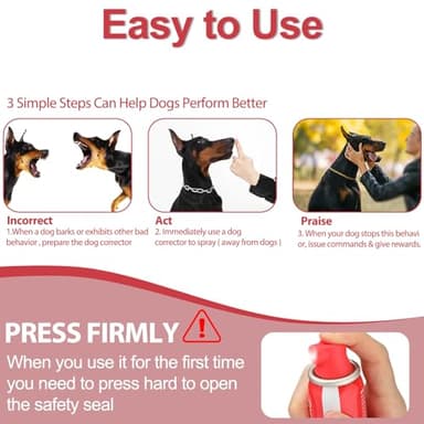 KDSZJDV Corrector Spray Dog Trainer, 80ml 2 Pack Corrector Spray for Dogs to Stops Barking, Jumping Up Attacks & Unwanted Dog Behaviour Humane Effective - Image 3