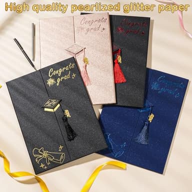 AYGXU Graduation Gifts-Graduation Guest Book 2025-guest Book for Graduation Party,Blue Autograph Book with Tassel Class of 2025 Graduate Party Decorations,Graduation Signature Guest Book - Image 4