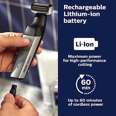 Philips Bodygroom Series 5000, Showerproof Groin and Body Trimmer, Close and Comfortable Shave, Complete Body Grooming Including Back, 60 Min. Runtime, Model BG5025/40 - Image 8