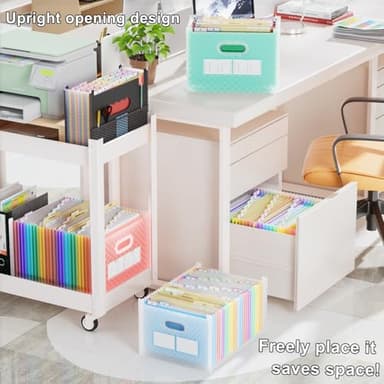 ThinkTex 26 Pockets Accordion File Organizer, Upright & Open Top, A-Z Colorful Tabs, Larger Capacity Expanding File Folder, Letter/A4 Size for School, Home and Office - Green - Image 6