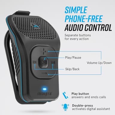 noxgear 39g Wearable Bluetooth Speaker, Magnetic Mini Clip-On, Waterproof Up to 15 Hours Playtime | Clip On Bluetooth, Wearable Speaker with Microphone, 100ft Range - Image 3