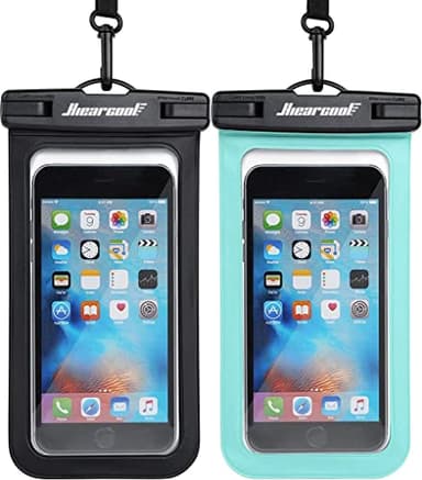 Hiearcool Waterproof Phone Pouch, Waterproof Phone Case for iPhone 17 16 15 14 13 Pro Max, IPX8 Cellphone Dry Bag Beach Cruise Ship Essentials 2Pack-8.3" - Image 1