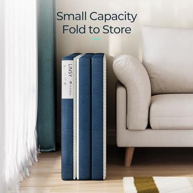 LINSY LIVING Foldable Mattress Twin XL Size 3 Inch Gel Memory Foam Trifold Portable Mattress Folding Travel Sleeping Pad 80”L*38”W*3”H White - Image 5