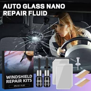 Windshield Repair Kit, 2 Bottles Nano Glass Crack Repair Liquid Quick Windshield Repair for Chips, Cracks, Bulls-Eye and Star-Shaped Crack. - Image 3