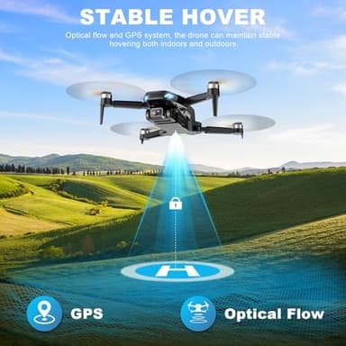 GPS Drone with Camera for Adults, 2K HD FPV Drones with Auto Return, Follow Me, Circle Fly, Waypoint Fly, Stable Hover, Brushless Motor, Foldable 5G Transmission Remote Control Quadcopter - Image 5