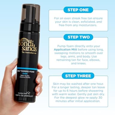 Bondi Sands Dark Self Tanning Foam | Lightweight, Self-Tanner Foam Enriched with Aloe Vera and Coconut Provides an Even, Streak-Free Tan | 6.76 oz/200 mL - Image 9