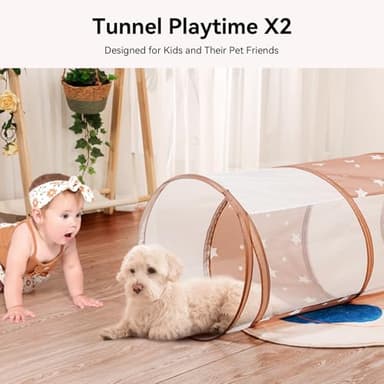 Sumbababy Tunnel Toys for Toddlers: Activity Tunnels for Young Children - Crawl Tunnels for Toddlers and Babies - Pop up Dog Tunnel - Image 4