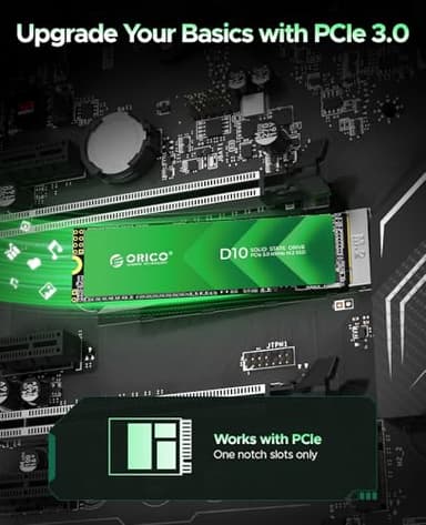 ORICO 2TB M.2 NVMe SSD, PCIe Gen3x4 2280 SSD - Up to 3600MB/s, Internal Solid State Drive with TLC NAND Flash, Compatible with Raspberry Pi 5 Desktop Laptop - D10 - Image 4