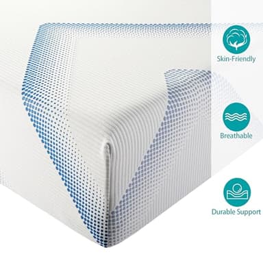 BreezeRest Queen Mattress Medium Firm 12 Inch Memory Foam Colchones Bed in a Box Cooling Gel Green Tea Queen Size Mattress with Breathable Soft Fabric Cover CertiPUR-US Pressure Relieving - Image 3