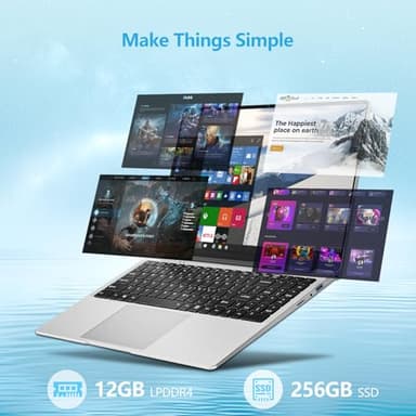 15.6 inch gaming laptop,N4000 Processor,12GB RAM 256GB SSD,Notebook Computers Laptops 1920x1080 Display,WiF5,Mini HDMI, win 11 pro,Laptops for Students,Business Work,gaming laptop cheap,lap top - Image 4