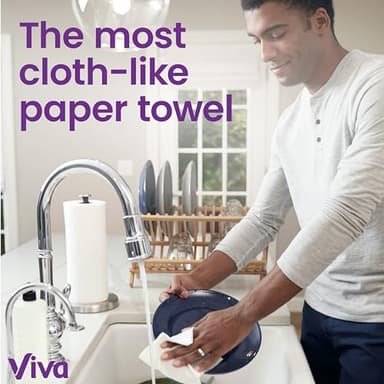 Viva Signature Cloth Paper Towels, 12 Triple Rolls, 129 Sheets per Roll - Image 7