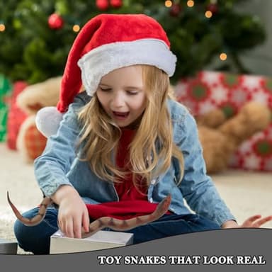 Gelabur Fake Snakes Prank, Soft Rubber Snake Realistic Keep Birds Away, Fake Snakes Toy - Life-Like Snake Figurine for Pranks, Halloween Decorations, and Educational Purposes - Image 5