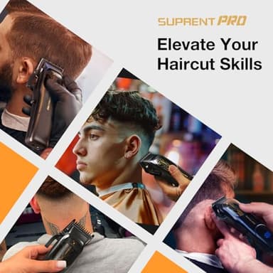 Ultra Quiet Cordless Hair Clippers for Men – High Torque 7800RPM Motor, Low Heat, Professional Hair Clippers with Charging Dock (Black) - Image 6