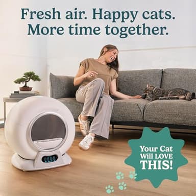 PetCove Self Cleaning Automatic Litter Box for Multi cat - XL Capacity/Quiet Operation/Odor Control/Anti-Pinch Safety/Easy App Control with Ultra Fast 5 GHz Wi-Fi - Includes Litter Bag Liners - Image 8