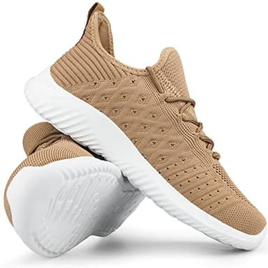 Feethit Womens Slip On Walking Shoes Non Slip Running Shoes Breathable Workout Shoes Lightweight Gym Sneakers Sandy Size 9 - Image 4