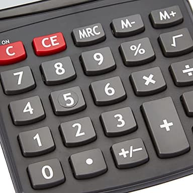 Amazon Basics LCD 8-Digit Desktop Calculator, Portable and Easy to Use, Black, 1-Pack - Image 3
