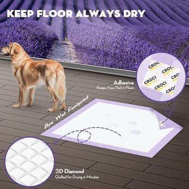 CROCI Dog Pads Extra Large 36x36in, Puppy Pads with Adhesive Tabs Super Absorbent Up to 11 Cups, Disposable (30 Counts) - Image 5