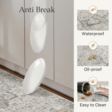 GENIMO Kitchen Mats for Floor 2PCs, Washable Anti Fatigue Mat for Cushioned, 17.3"x47"+17.3"x30", Waterproof Kitchen Rugs, Non Slip Comfort Standing Mat Rug for Home, Sink, Laundry, LightTaupeBrown - Image 5