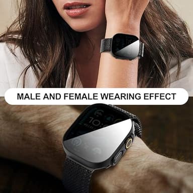 Suoman 3-Pack for Apple Watch Ultra 3/2/1 49mm Privacy Screen Protector Case, [Anti-Peeping] Ultra-Thin Tempered Glass Case Cover for iWatch Ultra 49mm 3/2/1 - Image 8