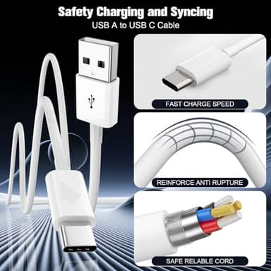 Car Carplay Cable for iPhone 17/16/15,iPhone 16/15 Plus17/16/15 Pro 17/16/15Pro Max charger ,USB A to USB C for Carplay USB C Cord, iPad USB C Cable 10th, iPad Air Car Charger Cable Cord 3FT (White) - Image 5