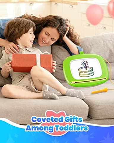 Seimome Toddlers Toys Ages 1-3, Magnetic Drawing Board, Doodle Board Pad Learning and Educational Toys for 18 Months Baby 1-3 Yr Kids Birthday Gifts - Green - Image 7