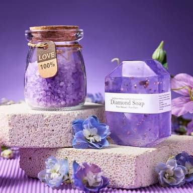 Gifts for Women, Mom, Wife, Girlfriend, Sister, Her - Happy Birthday, Christmas, Valentine's Day, Mothers Day Gifts - Lavender Spa Gift Basket Set - Image 4