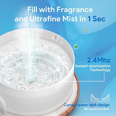 ASAKUKI Essential Oil Diffuser 500ml, Ultrasonic Aromatherapy Humidifier with Remote Control, 7 LED Colors, Timer & Auto-Off, Large Room Diffuser - Image 3