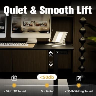 ERGOMAKER 63" Electric Standing Desk, Adjustable Height, Sit Stand Up Desk for Home Office & Computer Workstations, Memory Controller, Black - Image 6