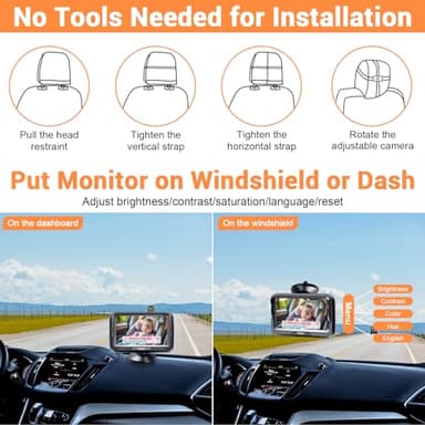 Rohent Car Baby Monitor for Baby Girls - 1080P HD, 360° Adjustable, Night Vision, 150° Wide-Angle Lens, Easy Installation, Perfect for Girls Aged 0-5, Ideal for Parents, Grandparents & Families - Image 7