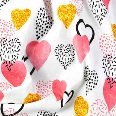 HILEELANG Baby Girl Short Sleeve Ruffle Dress Easter Cotton Casual Cute Love Print Playwear Spring Summer Clothes 18-24M - Image 5