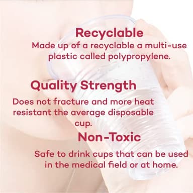 Dealmed 3 oz. Disposable Plastic Cups – 100% Recyclable Cups for Doctor's Offices, School Nurse's, Hospitals, at Home and More (Pack of 100) - Image 5