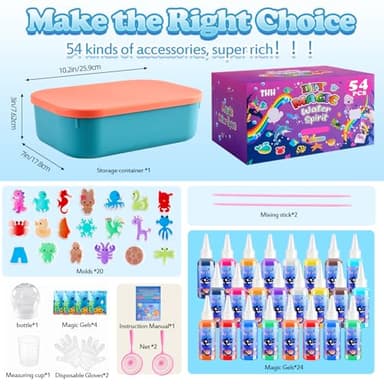 Aqua Fairy Water Gel Kit, Magic Water Elf Toy Kit, Toys Gifts for 3-12 Year Old Boys Girls Kids, Craft Kit with 24 Colors Magic Gel and 20 Shape Molds, Party Favors, Arts & Crafts DIY STEM Toy - Image 6