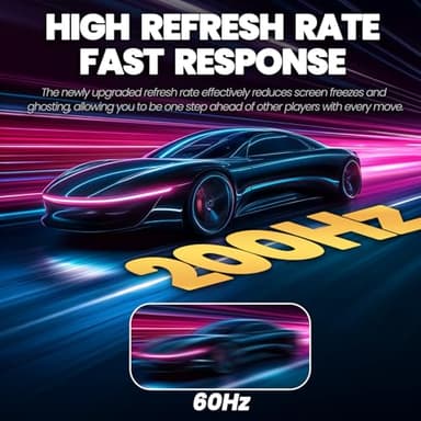 CRUA 24" Curved Gaming Monitor, 165Hz/200Hz Computer Monitor, FHD 1920x1080, 120% sRGB, AMD FreeSync, Blue Light Filter, for Gaming & Office, Wall Mountable- White - Image 4