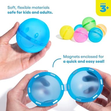 Hydroburst 6-pack Reusable Water Balloons by Relatable, For The Pool, Beach Toys And Outdoor Play Toys, Includes 6 Refillable Balloons - Image 5