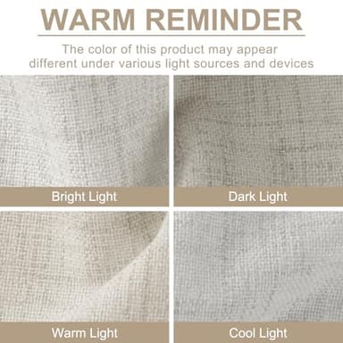 100% Blackout Shield Linen Blackout Curtains for Bedroom 90 Inches Long, Back Tab/Rod Pocket Living Room Drapes, Thermal Insulated Blackout Curtains 2 Panels Set, 50" W x 90" L, Beige - Image 7