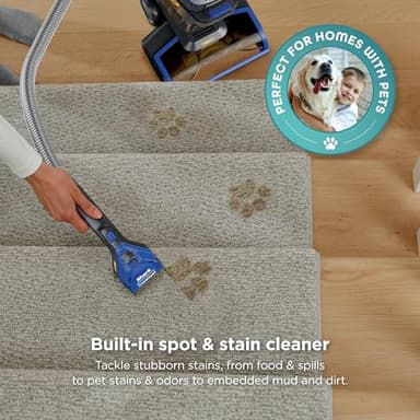 Shark CarpetXpert HairPro Upright Carpet, Area Rug & Upholstery Cleaner with Spot & Stain Remover, Perfect for Pets, Carpet Shampooer, 2 Cleaning Tools, Pet Cleaning Solution, Cobalt, EX251BRN - Image 4